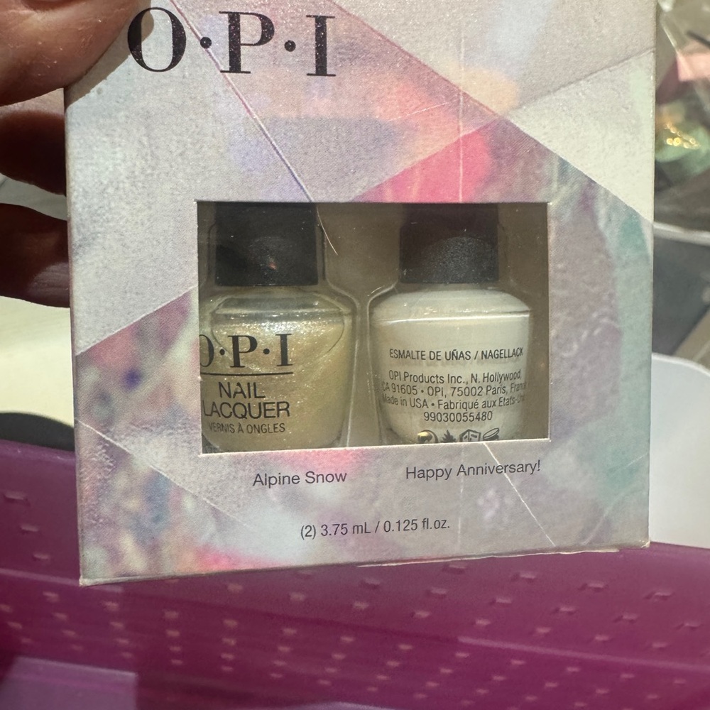 OPI Nail‎ Lacquer Duo - Alpine Snow & Happy Anniversary mini’s